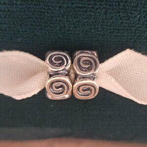 Pandora Silver Roses Spacer Charms (set of 2) 790970